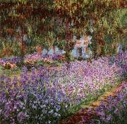 Claude Monet Iris Bed in Monet-s Garden oil painting picture wholesale